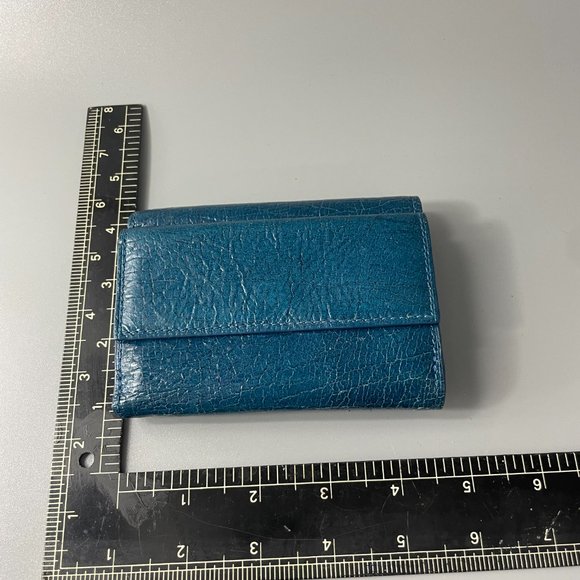 Tumi Bags Tumi Turquoise Blue Leather Trifold Wallet Poshmark